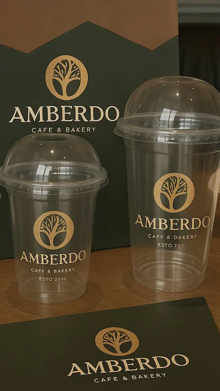 2 sizes of a glass of drink from Cafe Amberdo